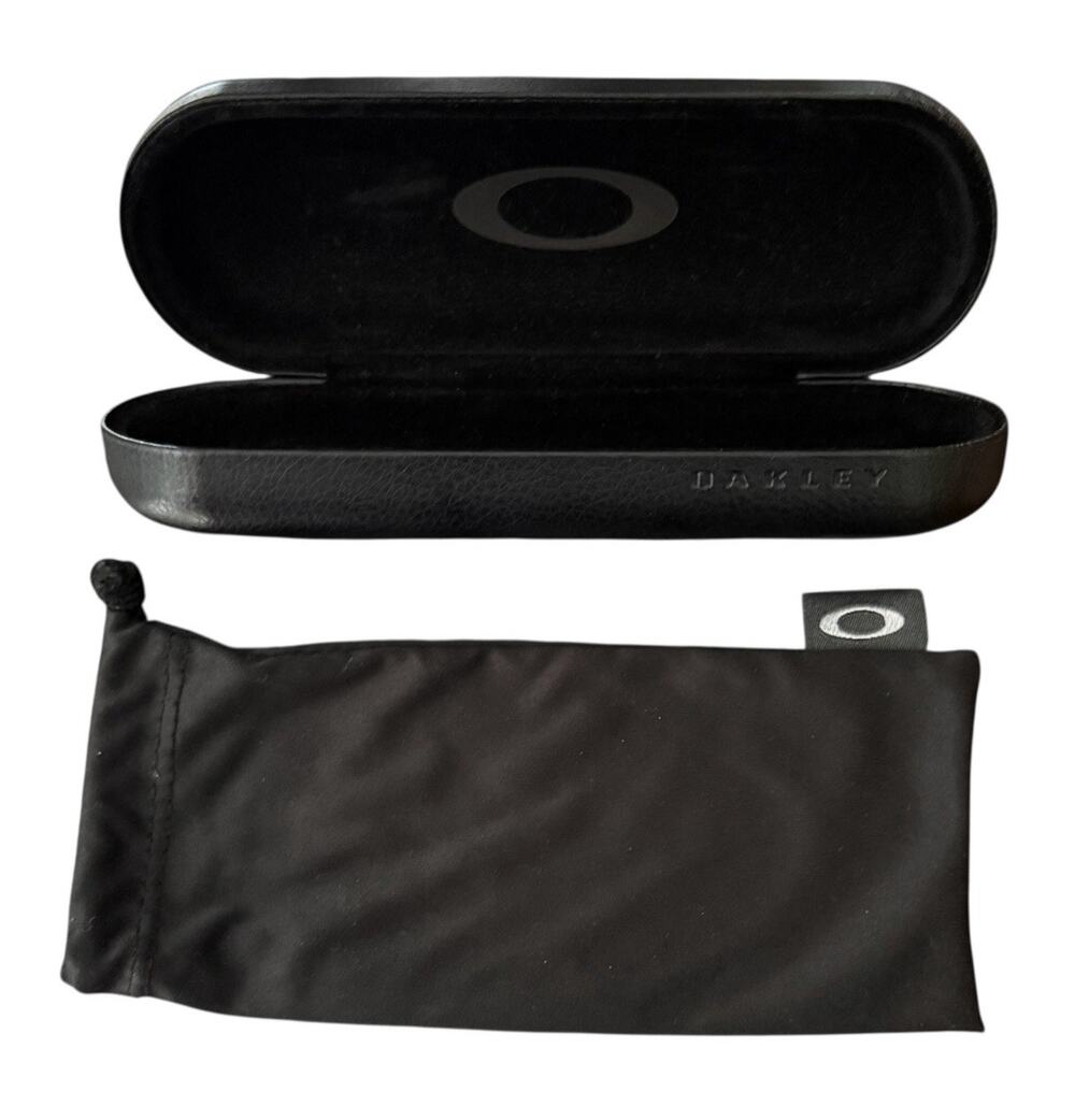 Oakley Black Hard Sunglasses Eyeglasses Case + Protective Bag. 6 1/4” Front Logo